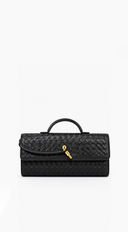 Milano Woven Clutch Handbag - Black