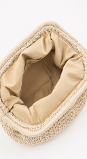Marbella Crochet Knit Pouch Bag - Ivory