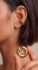 Mika Ear Cuff Hoop Single Non-Piercing Earring - Gold