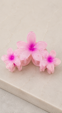 Tropical Plumeria Flower Claw Clip - Pink