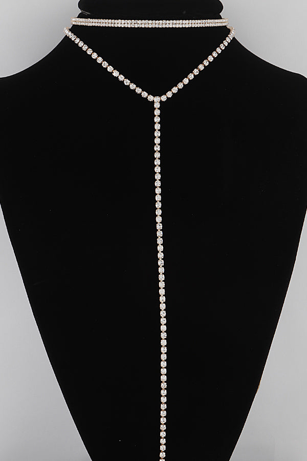 Double Take Double Layered Necklace - Gold