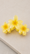 Tropical Plumeria Flower Claw Clip - Yellow