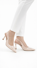 Valentina Sling back Heel - Beige