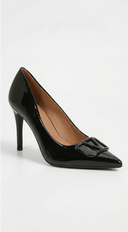 Sierra Pointed Toe Pumps in Black side profile view