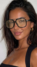 Soleil Aviator Tinted Sunglasses - Tan