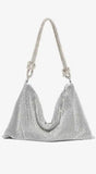 Zaree Silver Rhinestone Evening Purse
