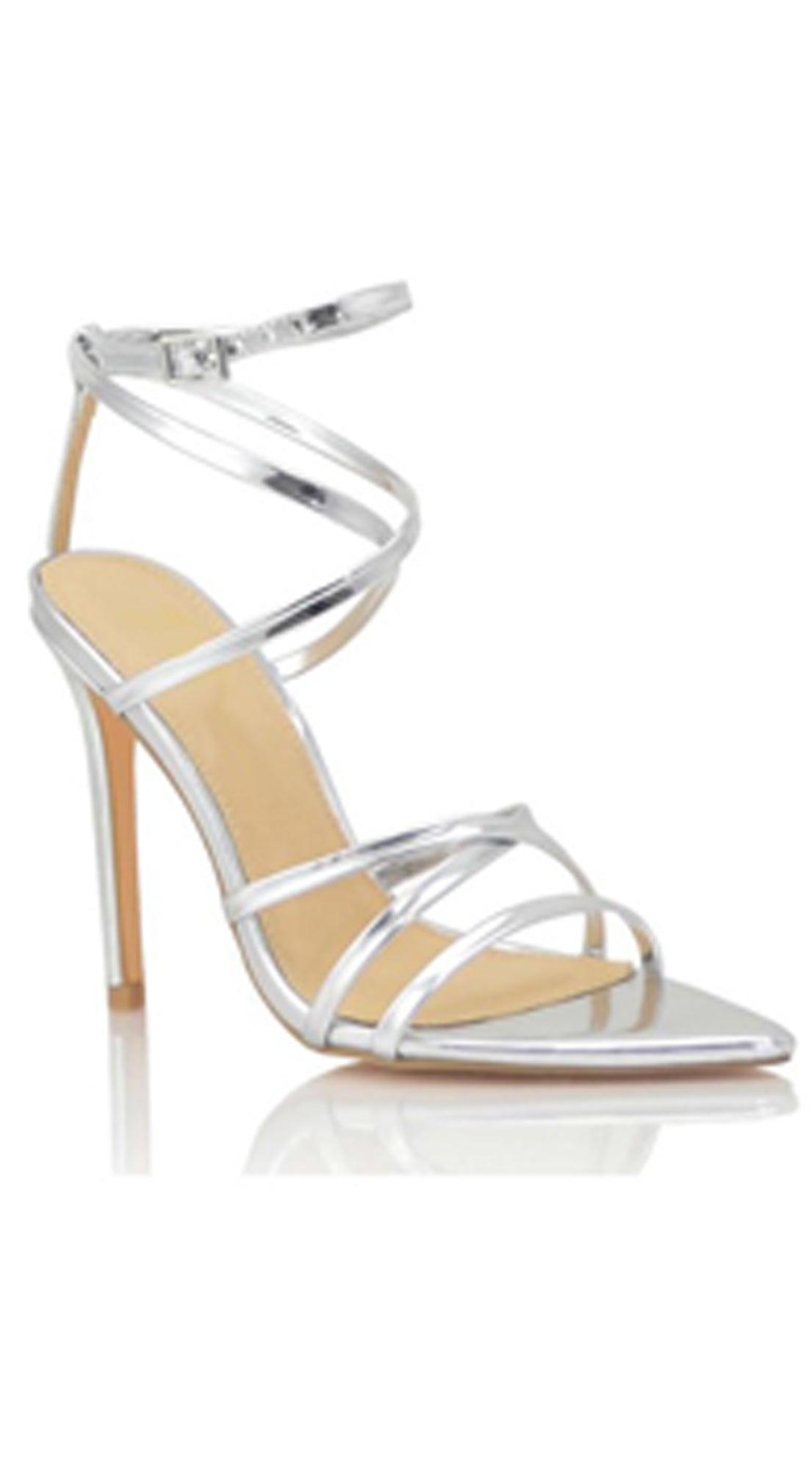 Annabella Strappy Heel - Silver