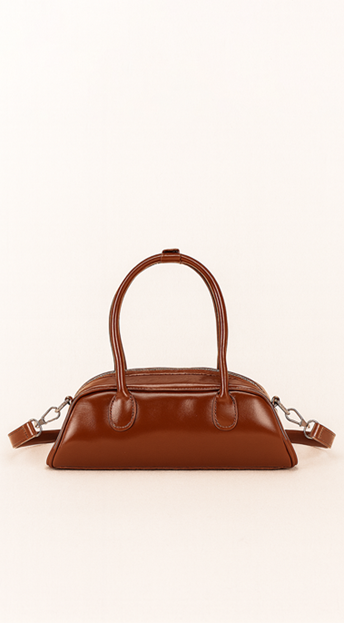 Cocoa Lane Faux Leather Shoulder Bag - Brown