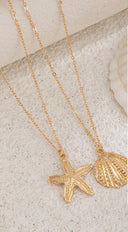 Starfish Clam Layered Waist Chain - Gold
