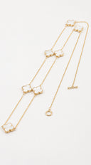 Belle Double Layer Clover Necklace - Gold