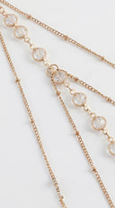 Draped Crystal Multi-strand Leg Chain - Gold