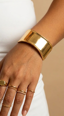 Cia Irregular Wide Bracelet- Gold