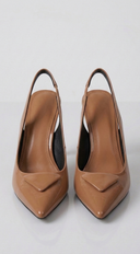 Rihanna Sling back Heel in Mocha side profile view