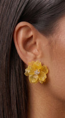 Amalfi Floral Earrings - Yellow