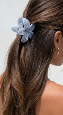Veda Flower Summer Hair Clip - Blue