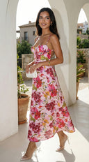 Floréa Bodice Floral Maxi Dress - Pink