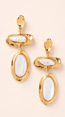 Lunelle Stone Drop Earrings - Gold