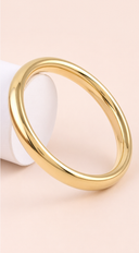Yara Polished Classic Bangle Bracelet - Gold