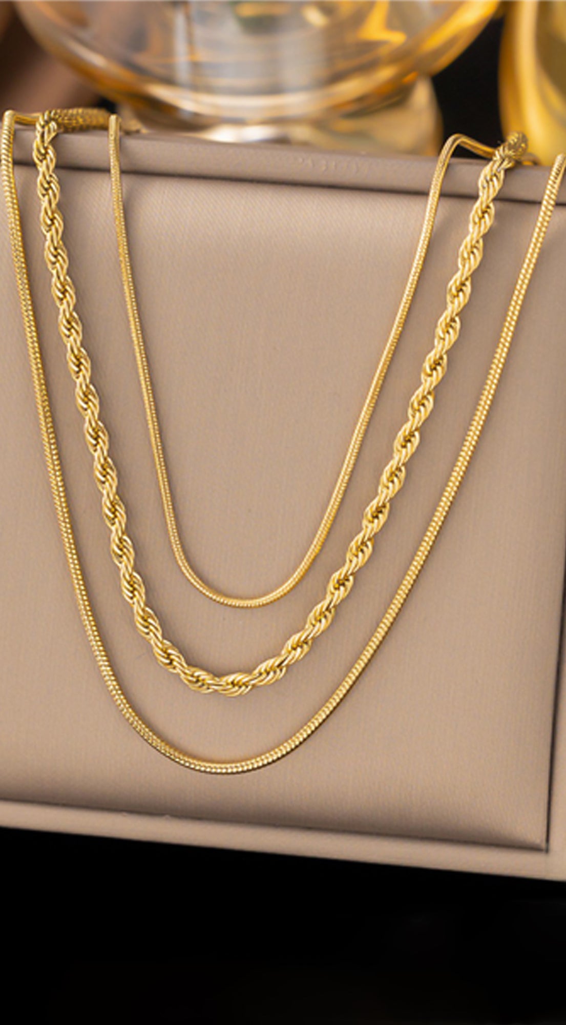 Ecliptic Luxe 18k Layered Chain Necklace - Gold