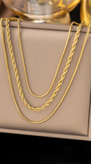 Ecliptic Luxe 18k Layered Chain Necklace - Gold