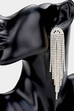 Rhinestone Gold  Fringe Drop Earrings