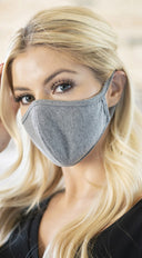 Gray Solid Reusable Face Mask