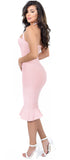 Kayden Blush Mermaid Bandage Dress - Emprada
