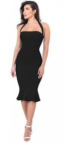 Kayden Black Mermaid Bandage Dress - Emprada