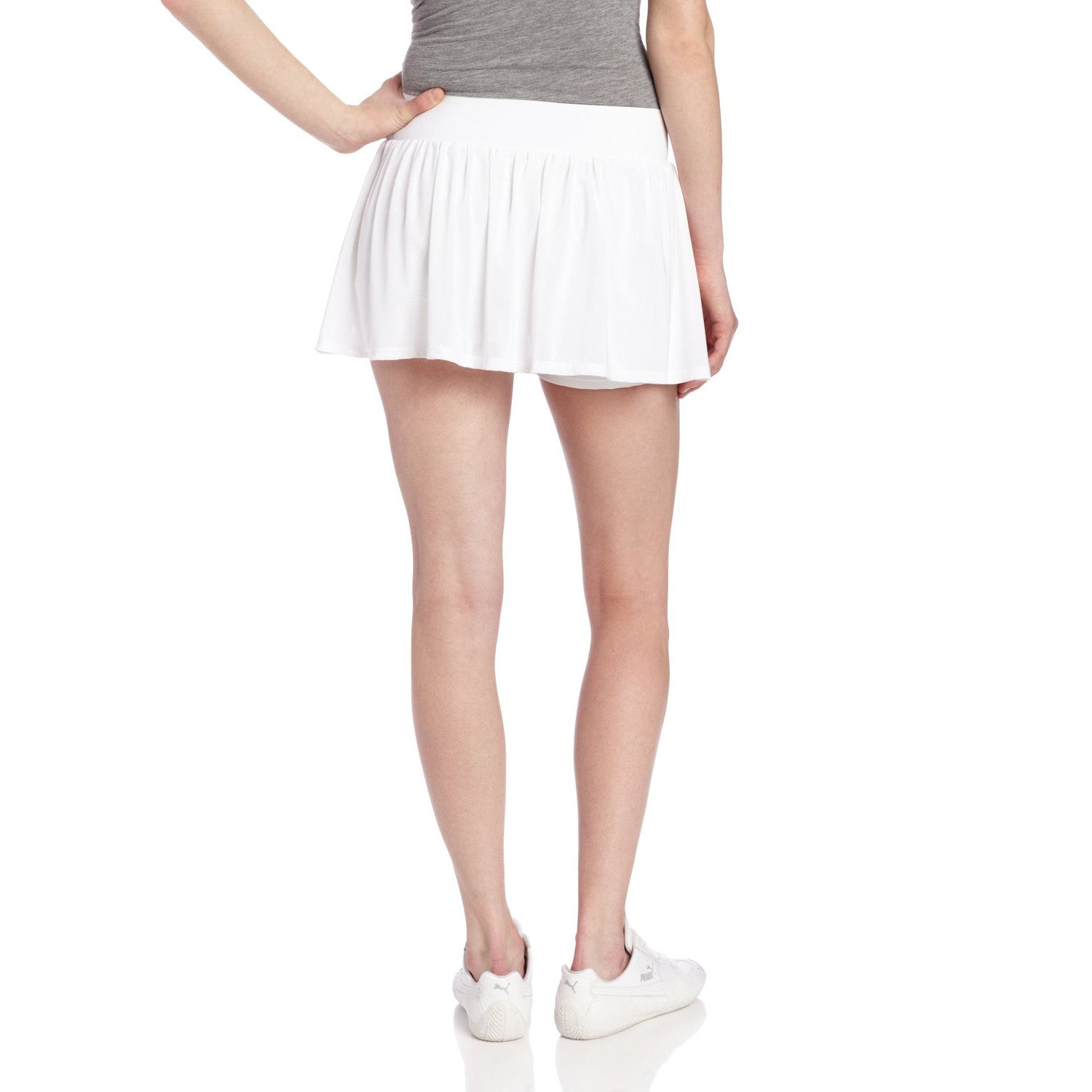 Women's White Love Game Tennis Skirt - Emprada