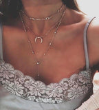 Moon Choker Chain Necklace