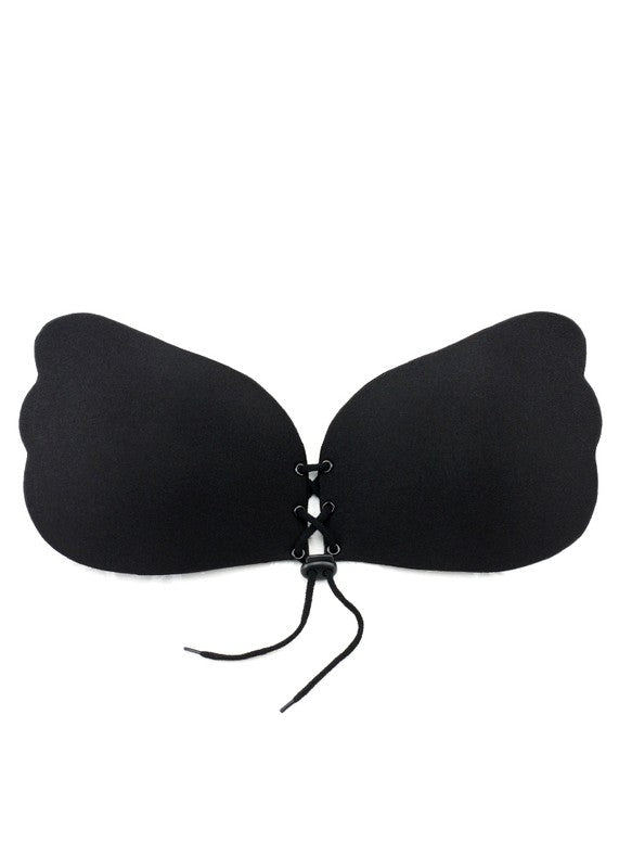 Push-Up Strapless Black Backless Invisible Bra