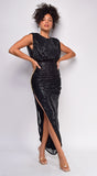 Anita Black Sequin Maxi Dress