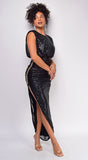 Anita Black Sequin Maxi Dress