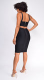 Milly Black Bandage Top And Skirt Set
