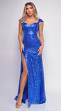 Betania Blue Sequin Gown