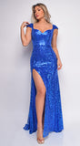 Betania Blue Sequin Gown