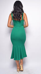 Reynosa Green Ruffle Dress