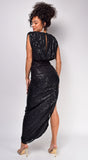 Anita Black Sequin Maxi Dress