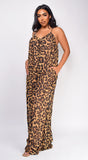 Solange Brown Leopard Print Jumpsuit