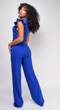Giulia Royal Blue Lace Crochet Jumpsuit