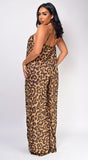 Solange Brown Leopard Print Jumpsuit