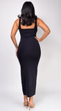 Yolani Black Midi Dress