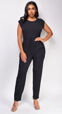 Novi Black Tie Waist Jumpsuit