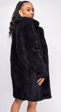 Charlene Black Sherpa Coat