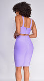 Milly Lavender Purple Bandage Top And Skirt Set