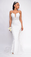 Esmee White Lace Bridal Gown