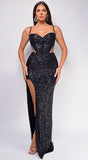 Mylah Black Sequin Gown