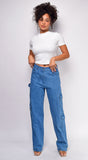 Mimi Blue Cargo Denim Jeans