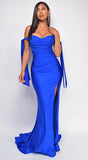 Abigail Blue Off Shoulder Gown
