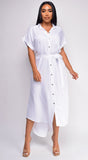 Blakely White Button Down Shirt Dress